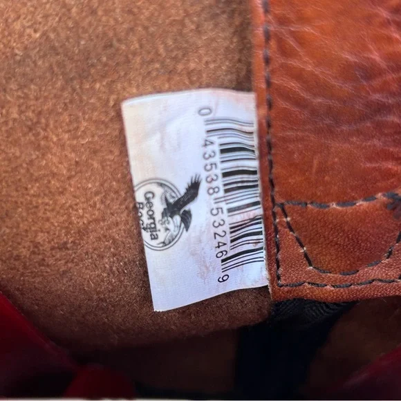 Georgia Boots Farm Ranch G5755 Carbo Tech Wellington Russet WildwoodMens 11M